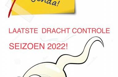 17 september ’22 laatste dracht controle van dit seizoen